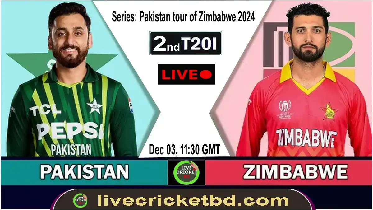 Zimbabwe vs Pakistan 2nd T20I Match 2024 - Live Cricket Score